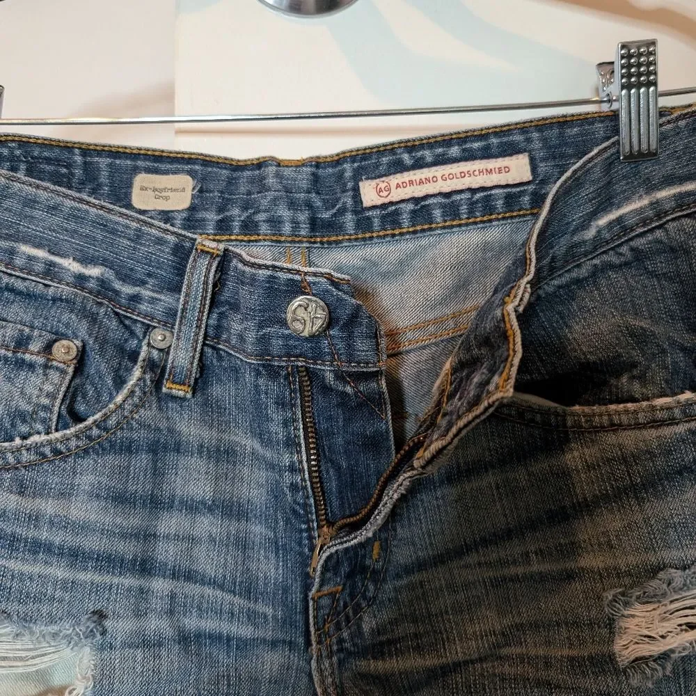 AG Adriano Goldschmied Distressed Ex-Boyfriend Crop Jeans - Picture 8 of 16
